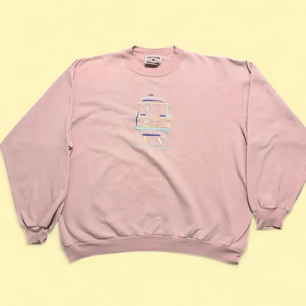 San francisco cable car embroidered